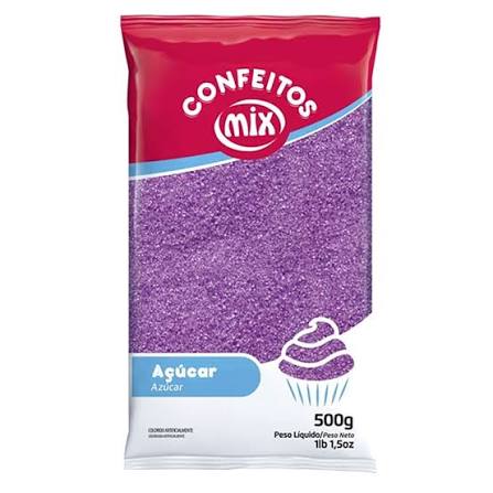 AÇÚCAR CRISTAL LILÁS MIX 500G