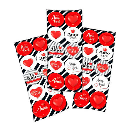 ADESIVO REDONDO AMOR REAL 10X23