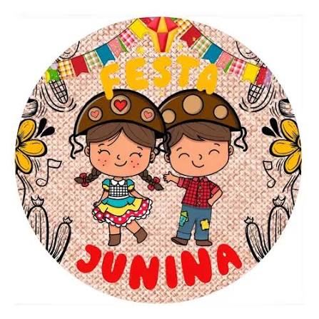 ADESIVO REDONDO FESTA JUNINA