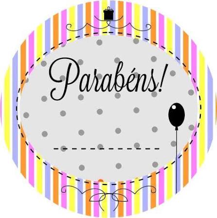 ADESIVO REDONDO PARABENS 10X23