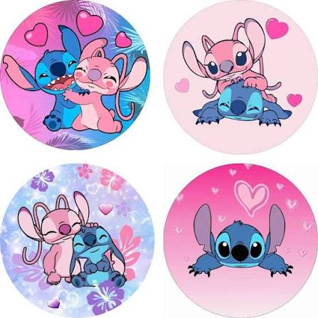 ADESIVO REDONDO STITCH