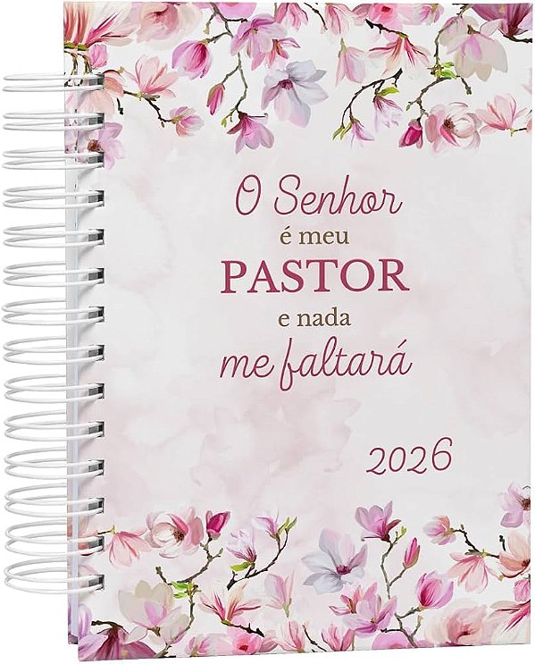 AGENDA DE PAPEL ROXA 15 X 20CM O SENHOR E MINHA FORCA E MEU ESCUDO 7484