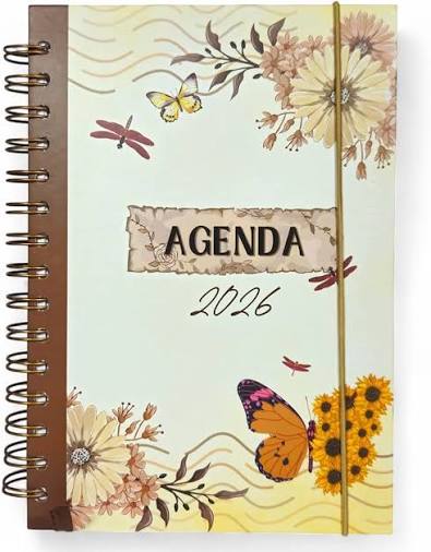 AGENDA ESPIRAL 2026 BORBOLETA 168F INTERPONTE
