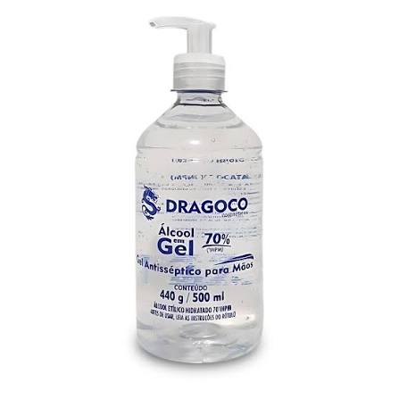 ALCOOL GEL 500ML PUMP DRAGOCO