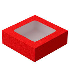 CAIXA PRESENTE LAMINADA VERMELHA 15X15X5