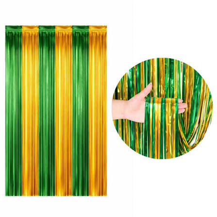 CORTINA METALIZADA FESTA JUNINA LINHA BRASIL