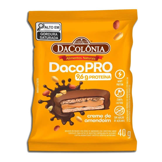 DACOPRO ALFAJOR PROTEIN CREME DE AMENDOIM 480G