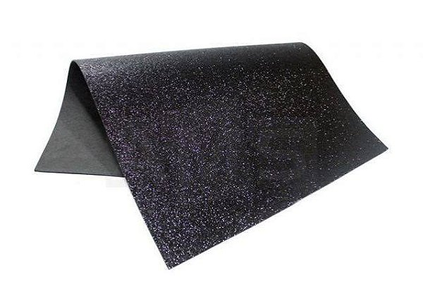 FOLHA EVA GLITER PRETO 40X60X1,5MM