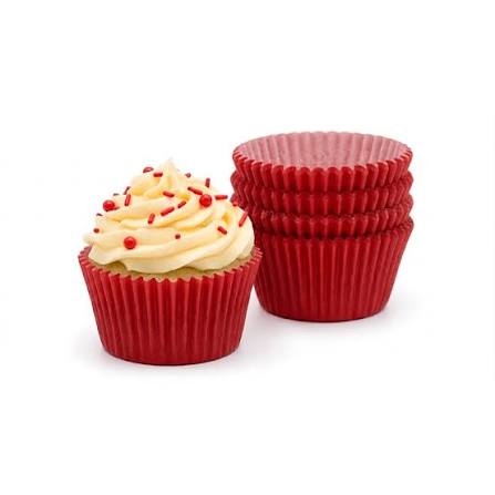 FORMINHA MINI CUPCAKE VERMELHO 45UN FLIP