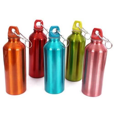 GARRAFA ALUMINIO 500ML COLOR C/MOSQUETAO 239035/CZ23657 FU XING