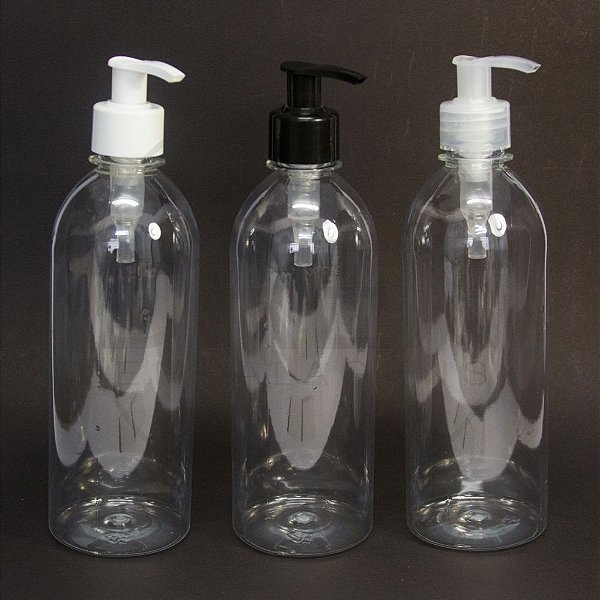 GARRAFINHA PET CRISTAL 500ML TAMPA PUMP (FRASCO) TECH