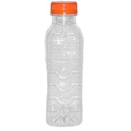 GARRAFINHA PET REDONDA CRISTAL 500ML TP LARANJA TECH
