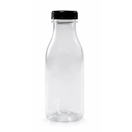 GARRAFINHA PET REDONDA CRISTAL 500ML TP PRETA TECH