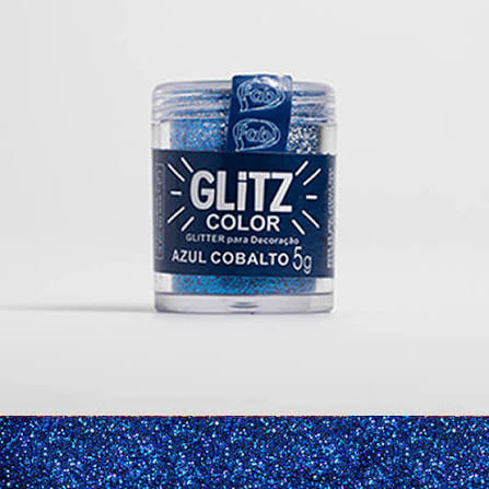 GLITTER P/ DECORACAO AZUL COBALTO 5G FAB