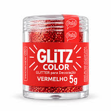 GLITTER P/ DECORACAO VERMELHO 5G FAB