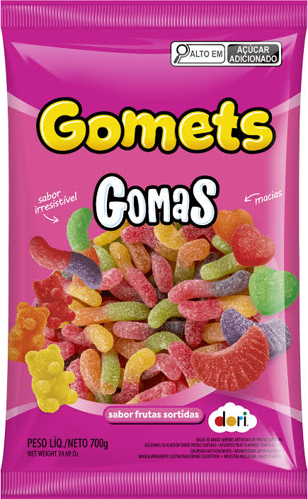 GOMETS GOMA SORTIDAS MINHOCA JELLIES 700G DORI