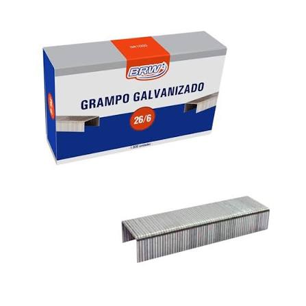 GRAMPO P/GRAMPEADOR GR1000 26/6 GALV. C/1000 BRW