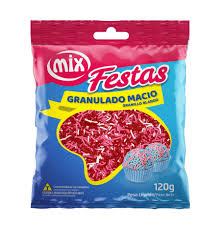 GRANULADO MACIO NAMORADOS VERM, BCO E ROSA MIX 120G