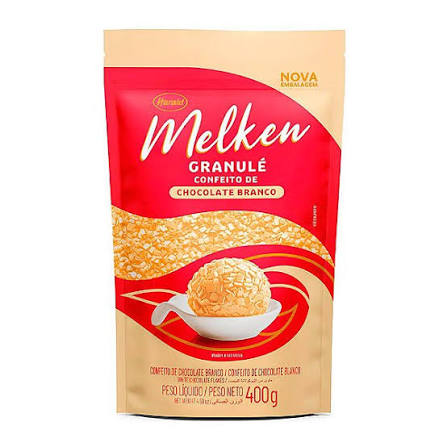 GRANULE CHOCOLATE BRANCO 400G MELKEN HARALD