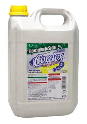 HIPOCLORITO DE SÓDIO 5% CORDEX 5L
