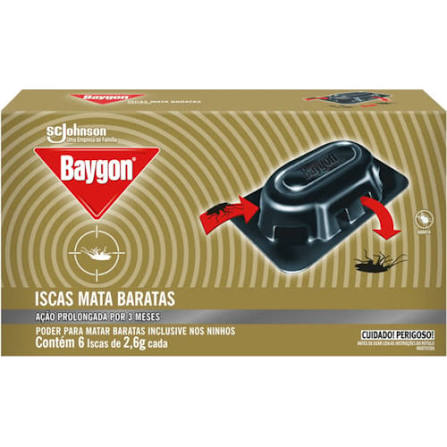 INSETICIDA BAYGON MATA BARATA ISCAS 15,6G
