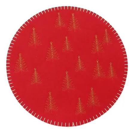 JOGO AMERICANO FELTRO REDONDO ARVORES DR 35CM X 0,3CM