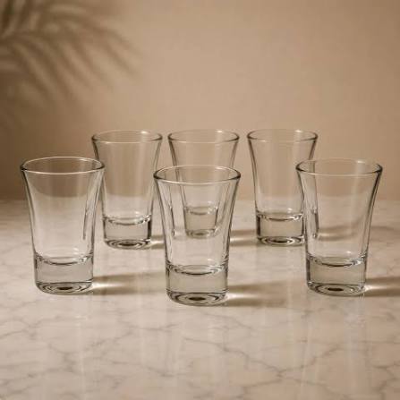 JOGO DE COPOS DE VIDRO MERONA 40ML C/6 PEÇAS EMCASATEM