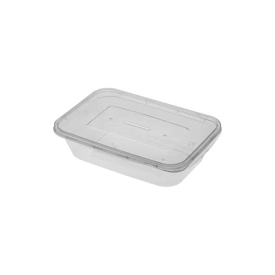 KIT POTE C/ TAMPA RETANGULAR PP 500 ML PLASTILANIA