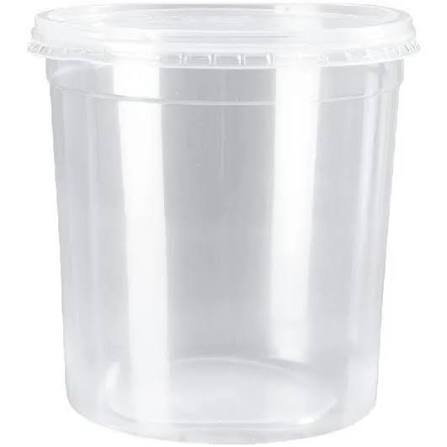 KIT POTE PP REDONDO 1500ML C/TAMPA DANUBIO (FREEZER/MICRO)