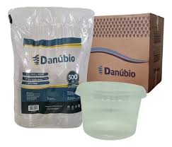 KIT POTE REDONDO 500ML C/TAMPA DANUBIO (FREEZER/MICRO)