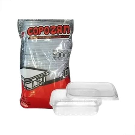 KIT POTE RETANGULAR PP 500ML COPOZAN  (FREEZER/MICRO) KIT