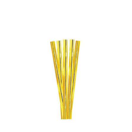 LACRE METALIZADO - DOURADO 30CM X 7MM SILVER FESTAS