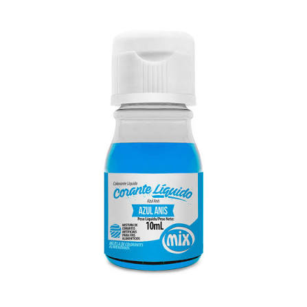 LÍQUIDO - MISTURA DE CORANTES ARTIFICIAIS PARA FINS ALIMENTÍCIOS AZUL ANIS MIX 10ML