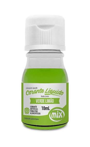 LÍQUIDO - MISTURA DE CORANTES ARTIFICIAIS PARA FINS ALIMENTÍCIOS VERDE LIMÃO MIX 10ML