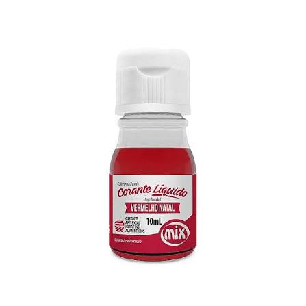 LÍQUIDO - MISTURA DE CORANTES ARTIFICIAIS PARA FINS ALIMENTÍCIOS VERMELHO NATAL MIX 10ML