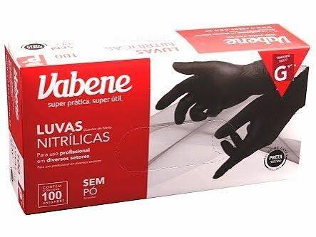 LUVA NITRILICA PRETA DE USO GERAL TAM G