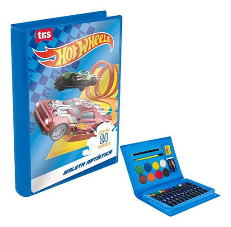 MALETA ARTÍSTICA HOT WHEELS 24PCS