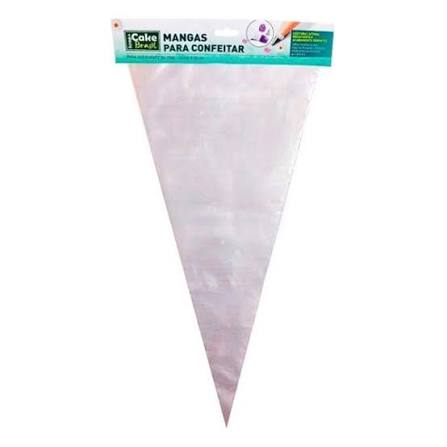 MANGA PARA CONFEITAR TRANSPARENTE 30X19 CM C/5 UN CAKE BRASIL
