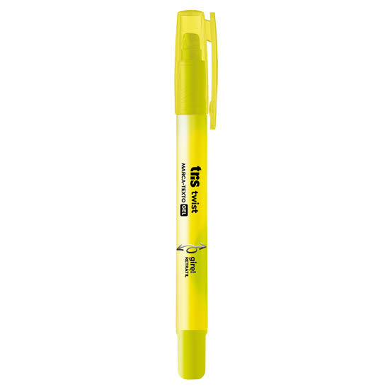 MARCA TEXTO TRIS GEL TWIST AMARELO