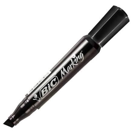 MARCADOR PERMANENTE-1,5 - 3,0MM RECARREGAVEL PRETO BIC