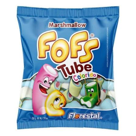 MARSHMALLOW FOFS TUBE COLORIDO 220G FLORESTAL