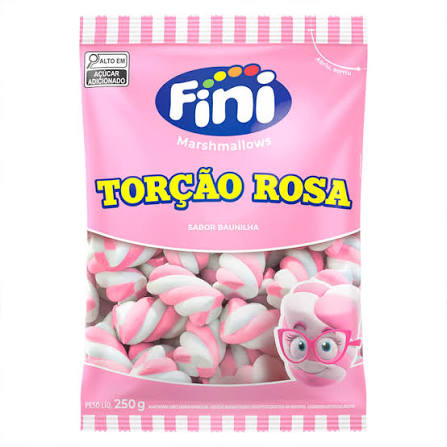 MARSHMALLOWS TORÇÃO ROSA 250G - FINI