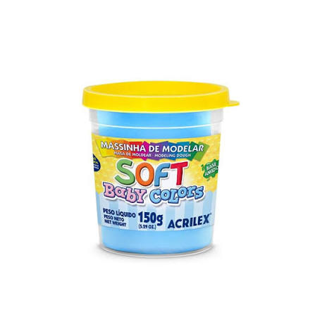 MASSA DE MODELAR 150G AZUL BEBE SOFT ACRILEX