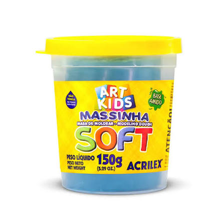 MASSA DE MODELAR 150G AZUL SOFT ACRILEX