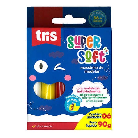 MASSA MODELAR TRIS SUPER SOFT 6 CORES