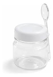 MINI POTE DE PLASTICO PARA BRINDE DE FESTAS 100ML (PAPINHA) 7726