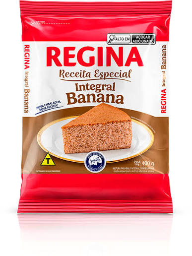 MISTURA DE BOLO INTEGRAL BANANA/MEL POUCH 400G REGINA