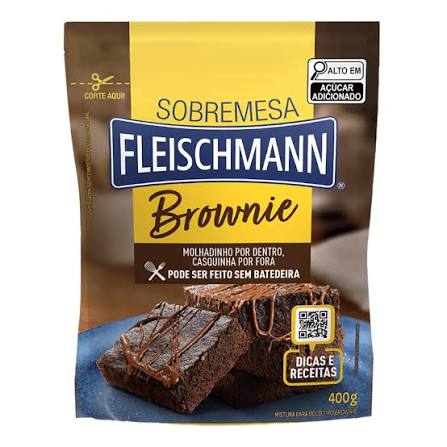 MISTURA PARA BOLO BROWNIE 400G FLEISCHMANN