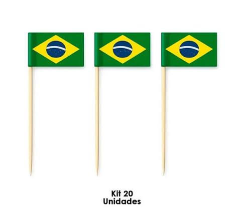 PALITO BAMBU TOPPER BANDEIRA DO BRASIL