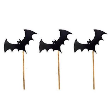 PALITO DECORATIVO MORCEGO HALLOWEEN PCT C/ 12 UN PRETO